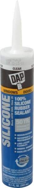 DAP - 10.1 oz Tube Clear RTV Silicone Joint Sealant - -40 to 400°F Operating Temp, 10 to 20 min Tack Free Dry Time, 24 hr Full Cure Time - All Tool & Supply