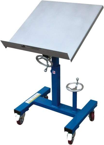 Vestil - Work Table - Steel, Fixed Leg, Blue/Gray, 24-1/16" Long x 24-1/16" Deep x 34" High - All Tool & Supply