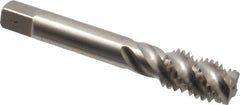 Balax - 5/8-11 UNC 4 Flute 3B Modified Bottoming Spiral Flute Tap - Powdered Metal, Bright Finish, 3-13/16" OAL, Right Hand Flute, Right Hand Thread, H3, Series BX200 - All Tool & Supply