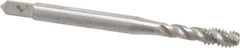 Balax - #8-32 UNC 3 Flute 3B Modified Bottoming Spiral Flute Tap - Powdered Metal, Bright Finish, 2-1/8" OAL, Right Hand Flute, Right Hand Thread, H2, Series BX200 - All Tool & Supply