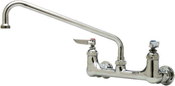 T&S Brass - Wall Mount, Kitchen Faucet without Spray - Swivel Base Faucet, Lever Handle, Low Spout, No Drain - All Tool & Supply