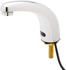 T&S Brass - Deck Mounted Single Hole Electronic User Adjustable Temperature Control Mixer Faucet - Powered by 120 Volt AC/DC, 5" Cast Spout, Single Hole Mounting Centers - All Tool & Supply