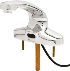 T&S Brass - Deck Plate Mounted Electronic User Adjustable Temperature Control Mixer Faucet - Powered by 120 Volt AC/DC, 5" Cast Spout, 4" Mounting Centers - All Tool & Supply