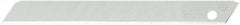 Olfa - 10 Piece Steel Utility Knife Blade - 80mm OAL, 3-5/32" Blade Length, 0.02" Blade Thickness - All Tool & Supply