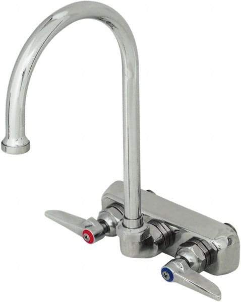 T&S Brass - Standard, 2 Way Design, Wall Mount, Workboard Wall Mount Faucet - 8-3/4 Inch Spout, Lever Handle - All Tool & Supply