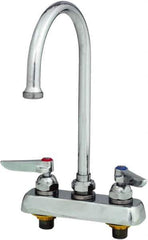 T&S Brass - Standard, 2 Way Design, Deck Mount, Workboard Deck Mount Faucet - 8-3/4 Inch Spout, Lever Handle - All Tool & Supply