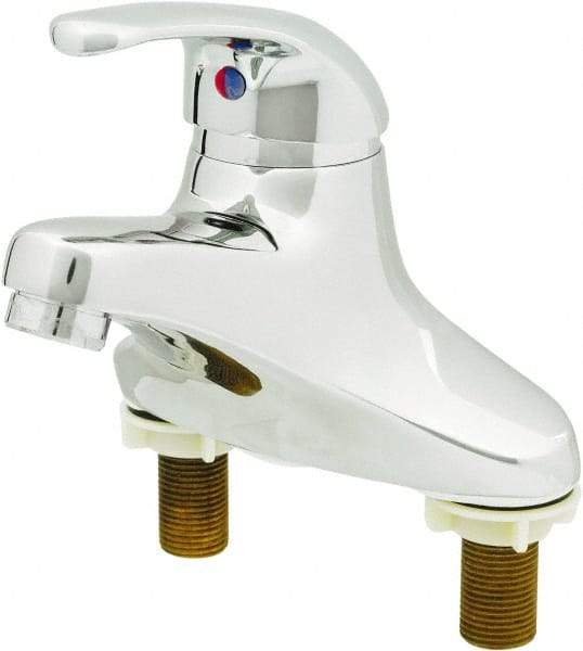 T&S Brass - Lever Handle, Deck Mounted Bathroom Faucet - One Handle, Pop Up Drain, Standard Spout - All Tool & Supply