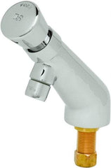 T&S Brass - Push Button Handle, Deck Mounted Bathroom Faucet - One Handle, No Drain, 6 Cast Spout - All Tool & Supply