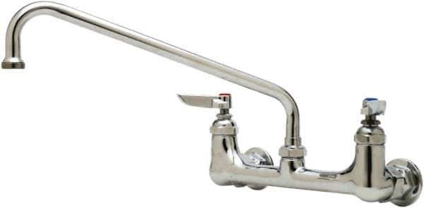 T&S Brass - Wall Mount, Kitchen Faucet without Spray - Swivel Base Faucet, Lever Handle, Low Spout, No Drain - All Tool & Supply