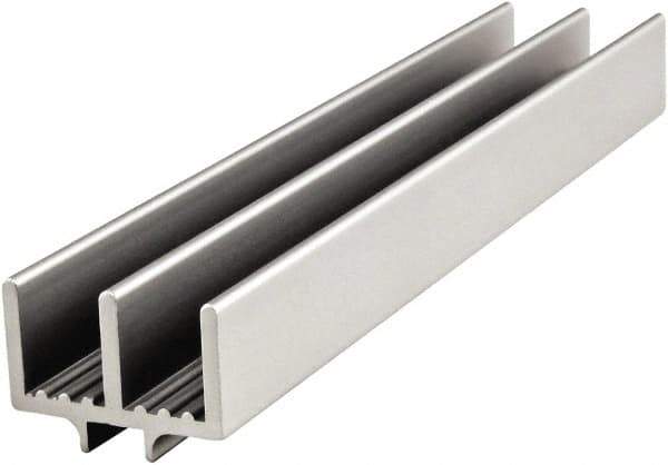 80/20 Inc. - 2 Panel, 0 to 19.05" Wide Door, Clear Anodized Aluminum Lower Door Track - 7.14mm Door Thickness - All Tool & Supply