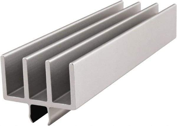 80/20 Inc. - 3 Panel, 0 to 28.58" Wide Door, Clear Anodized Aluminum Upper Door Track - 6.99mm Door Thickness - All Tool & Supply