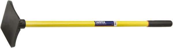 Ability One - 8" High x 8" Wide Round Steel Tamper - 42" Long Fiberglass Straight Handle - All Tool & Supply