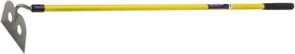 Ability One - 7" High x 10" Wide Round Steel Hoe - 62" Long Fiberglass Straight Handle - All Tool & Supply