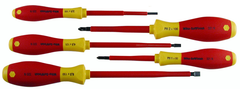 Insulated Slotted Screwdriver 3.0; 4.5; 6.5mm & Phillips # 1 & # 2. 5 Piece Set - All Tool & Supply