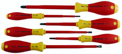 Insulated Slotted Screwdriver 3.4; 4.5; 6.5mm & Phillips # 1; 2 & 3. 6 Piece Set - All Tool & Supply