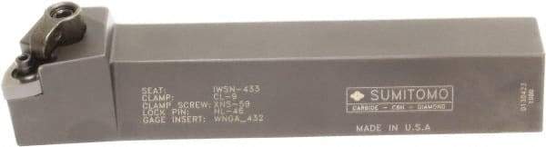 Sumitomo - MWLN, Right Hand Cut, -5° Lead Angle, 1" Shank Height x 1" Shank Width, Negative Rake Indexable Turning Toolholder - 5" OAL, WNMG 332 Insert Compatibility, Series Multi-Option - All Tool & Supply