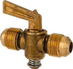 Parker - 3/8" Tube, Flare to Flare Drain Cock & Shutoff Valve - 30 Max psi - All Tool & Supply