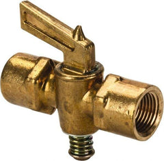 Parker - 3/8" Pipe, Female Pipe to Female Pipe Drain Cock & Shutoff Valve - 3/8-18 Thread, 30 Max psi - All Tool & Supply