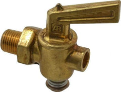 Parker - 1/8" Pipe, Male Pipe Drain Cock & Shutoff Valve - 1/8-27 Thread, 150 Max psi - All Tool & Supply