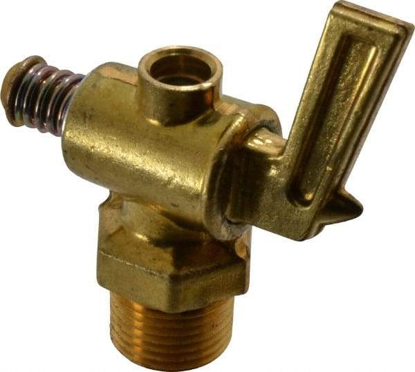 Parker - 3/8" Pipe, Male Pipe Drain Cock & Shutoff Valve - 3/8-18 Thread, 150 Max psi - All Tool & Supply