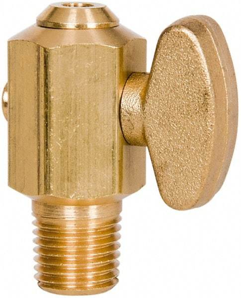 Parker - 1/4" Pipe, Male Pipe Drain Cock & Shutoff Valve - 1/4-18 Thread, 150 Max psi - All Tool & Supply