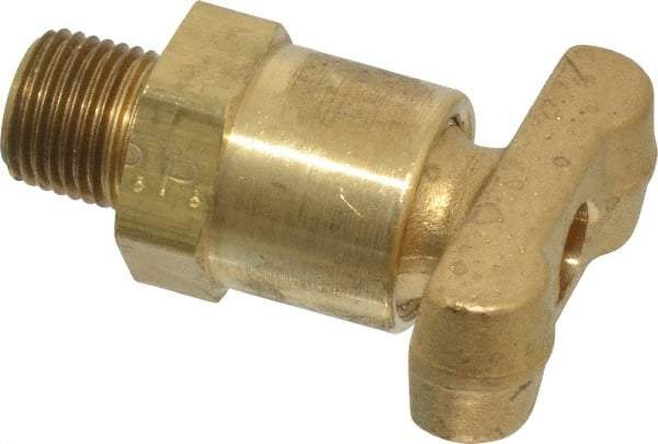 Parker - 1/8" Pipe, Male Pipe Drain Cock & Shutoff Valve - 1/8-27 Thread, 150 Max psi - All Tool & Supply