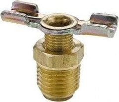 Parker - 3/8" Pipe, External Seal Drain Cock & Shutoff Valve - 3/8-18 Thread, 150 Max psi - All Tool & Supply