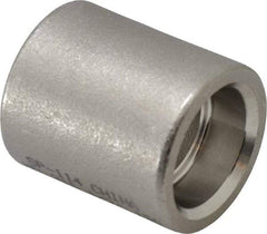 Merit Brass - 1/2" Grade 316 Stainless Steel Pipe Coupling - Socket Weld x Socket Weld End Connections, 150 psi - All Tool & Supply