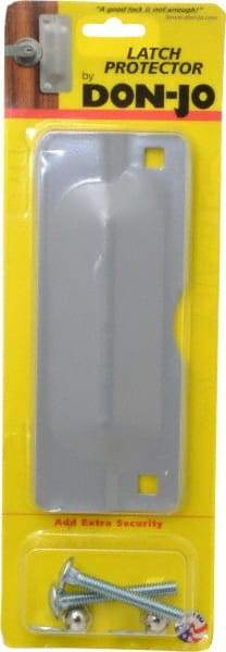 Don-Jo - 7" Long x 2-3/4" Wide, Latch Protector - Silver Coated Steel - All Tool & Supply