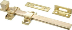 Don-Jo - 8" Long, 1" Wide Brass Surface Bolt - Polished Brass - All Tool & Supply