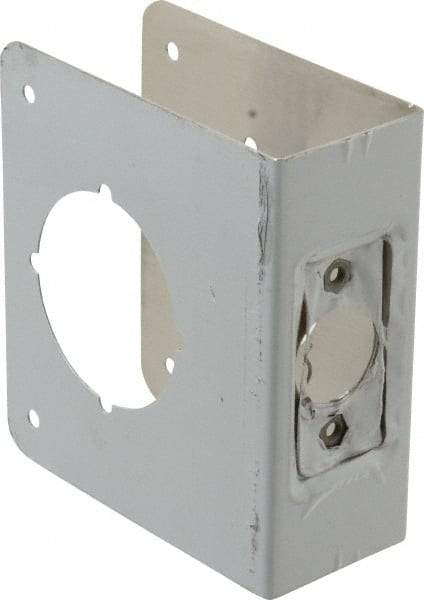 Don-Jo - 4" Wide x 4-1/2" High, Stainless Steel, Door Reinforcer - 1-3/4" Thick Door, 2-3/8" Backset - All Tool & Supply