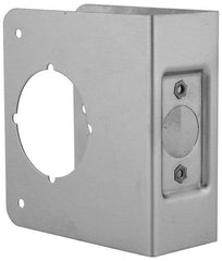 Don-Jo - 4" Wide x 4-1/2" High, Stainless Steel, Door Reinforcer - 1-3/8" Thick Door, 2-3/8" Backset - All Tool & Supply