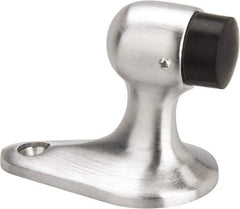 Don-Jo - 2-1/8" Projection Small Gooseneck Door Stop - Floor Mount, Satin Chrome Finish - All Tool & Supply