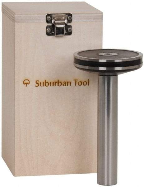 Suburban Tool - 1 Inch Cylinder Diameter, 3-3/8 Inch Base Diameter, 6-1/2 Inch High, Magnetic Base, Steel Cylinder Square - 0.0001 Inch Accuracy, Includes Wooden Storage Case - All Tool & Supply