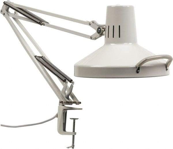 Value Collection - 120 VAC, 22, 100 Watt, Swing Arm Machine Light - Clamp Mount, 5 Ft. Cord, White - All Tool & Supply