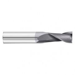 22mm Dia. x 100mm Overall Length 2-Flute Square End Solid Carbide SE End Mill-Round Shank-Center Cut-TiAlN - All Tool & Supply