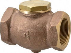 Conrader - 1-1/2" Bronze Check Valve - Inline, FNPT x FNPT - All Tool & Supply