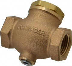 Conrader - 1/2" Bronze Check Valve - Inline, FNPT x FNPT - All Tool & Supply