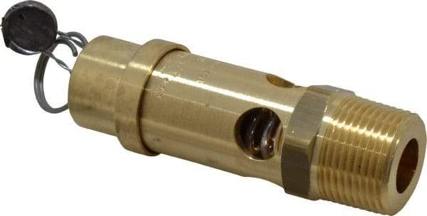 Conrader - 3/4" Inlet, ASME Safety Relief Valve - 150 Max psi, Brass, 595 Cubic' per Min - All Tool & Supply