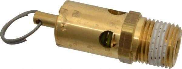 Conrader - 1/2" Inlet, ASME Safety Relief Valve - 125 Max psi, Brass, 232 Cubic' per Min - All Tool & Supply