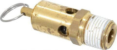 Conrader - 1/2" Inlet, ASME Safety Relief Valve - 200 Max psi, Brass, 358 Cubic' per Min - All Tool & Supply