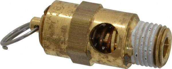 Conrader - 1/4" Inlet, ASME Safety Relief Valve - 200 Max psi, Brass, 178 Cubic' per Min - All Tool & Supply