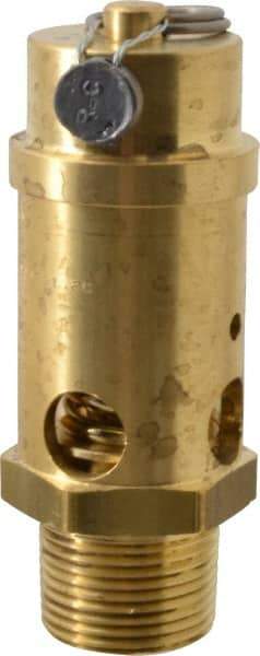 Conrader - 1" Inlet, ASME Safety Relief Valve - 200 Max psi, Brass, 1,624 Cubic' per Min - All Tool & Supply