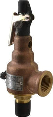 Midwest Control - 1/2" Inlet, 3/4" Outlet, ASME Safety Relief Valve - 150 Max psi, Bronze, 350 Cubic' per Min - All Tool & Supply