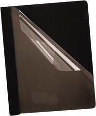 OXFORD - 11" Long x 8" Wide Report Cover with Tang/Prong Binding - Black - All Tool & Supply