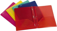 OXFORD - 8-1/2" Long x 11" Wide Report Cover with Tang/Prong Binding - Assorted Colors - All Tool & Supply