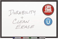 Quartet - 36" High x 48" Wide Magnetic Dry Erase Board - Steel, Includes Marker Rail with Protective End Caps, (4) Dry-Erase Markers & Mounting Kit - All Tool & Supply