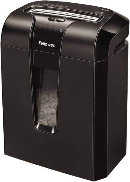 FELLOWES - 5/32" x 2" Strip, 10 Sheet Cross Cut Personal Shredder - 10-7/8" Long x 15-13/16" Wide x 18-1/8" High, Level 3 Security, 5 Gal Wastebasket - All Tool & Supply