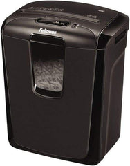 FELLOWES - 5/32" x 2" Strip, 8 Sheet Cross Cut Personal Shredder - 9-11/16" Long x 13-3/8" Wide x 15-3/8" High, Level 3 Security, 4 Gal Wastebasket - All Tool & Supply