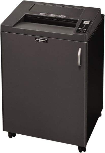 FELLOWES - 5/32 x 1-9/16" Strip, 24 Sheet Cross Cut Commercial Shredder - 23-1/4" Long x 25-3/16" Wide x 38-3/16" High, Level 4 Security, 4 Gal Wastebasket - All Tool & Supply